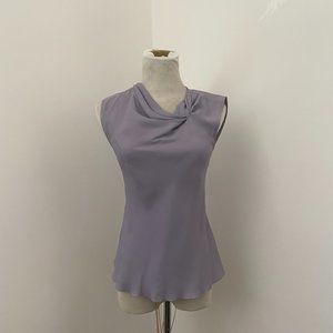 Emporio Armani Blouse/Top Side Cowl Neck Lavender/Lilac Fluid Crepe